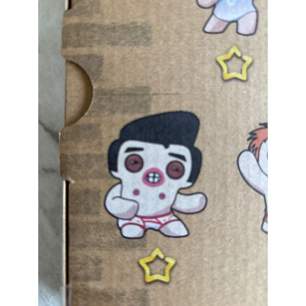 Zuru Fuggler Fuggstars Plush Monster Elvis OS Pink NIB Star Hat Funny Ugly Toy